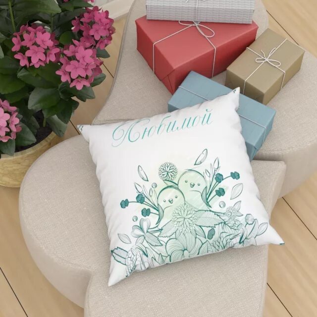 Подушка в подарок. Подушка для любимого. Подушка «любимая». Романтичные подарки.