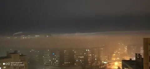 Смог ночью