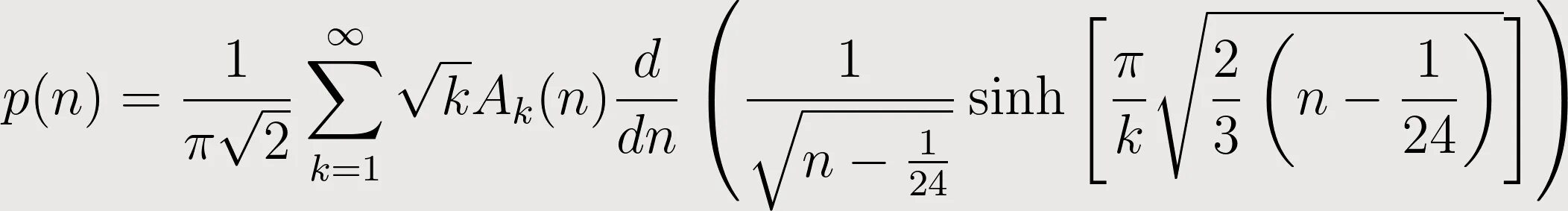 Limit k. Формула разбиения Рамануджан. Формула Харди-Рамануджана. Рамануджан математик формулы. Рамануджан формула Харди.