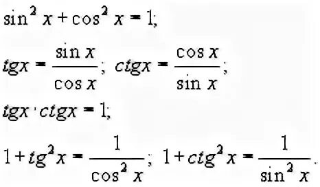 Соотношения между функциями одного аргумента. Формулы соотношений между тригонометрическими функциями. Связь между тригонометрическими функциями одного и того же аргумента. Основные соотношения между тригонометрическими функциями. Соотношения между тригонометрическими функциями одного аргумента.