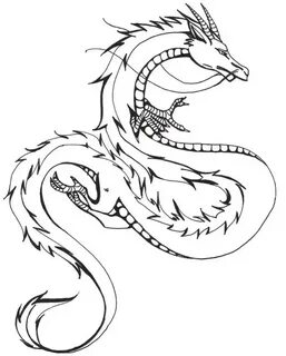 Китайский дракон простой рисунок