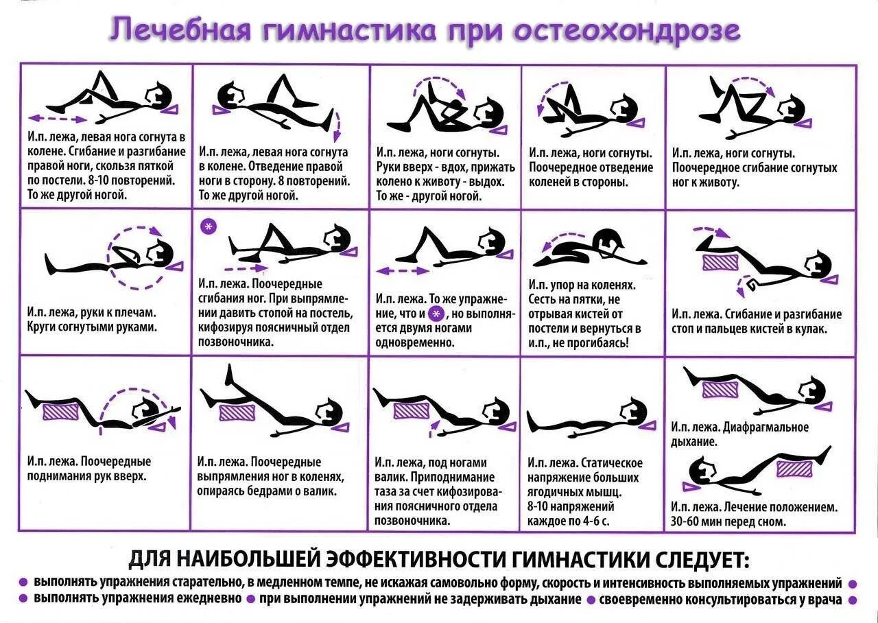 Давление в пояснице. Комплекс упражнений при остеохондрозе шейного отдела позвоночника. ЛФК при поясничном остеохондрозе комплекс упражнений. Гимнастика для спины при остеохондрозе грудного отдела позвоночника. ЛФК при остеохондрозе поясничного отдела позвоночника 2 степени.