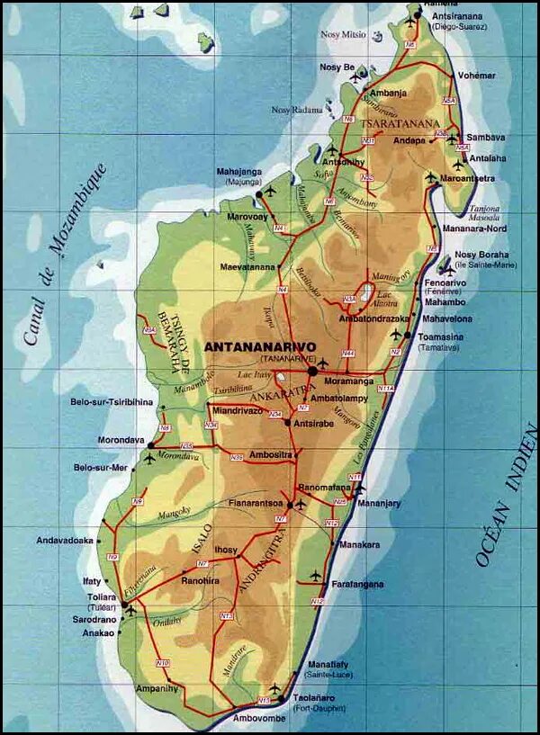 Остров Мадагаскар на физической карте. Мадагаскар государство на карте. Полуостров Мадагаскар на карте. Физико-географическая карта Мадагаскара.
