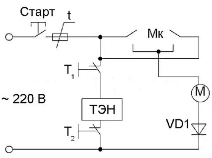 Фен схема электрическая принципиальная