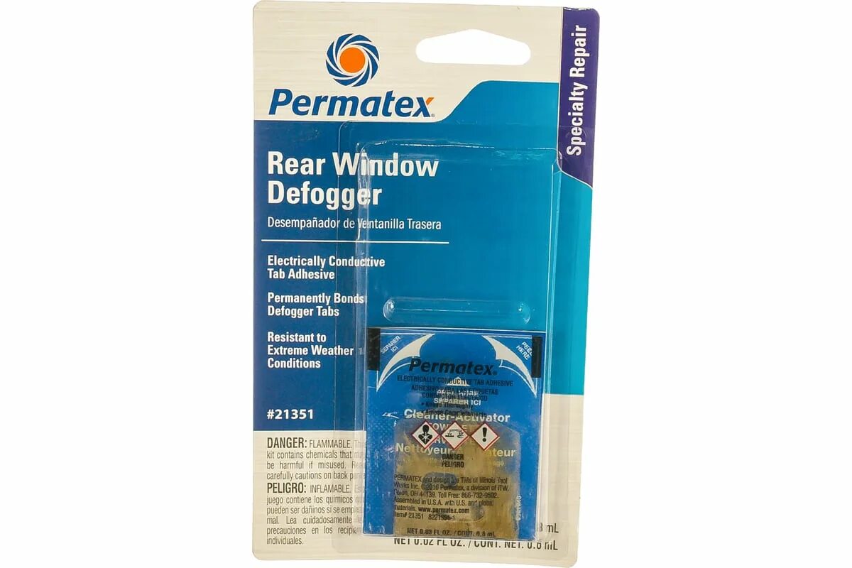 Permatex для ремонта обогрева заднего. Permatex 21351. permatex pr-21351. клей перматекс 21351. набор проф.&quot;ремонт контактов обогрева заднего стекла&quot; 0,6мл.