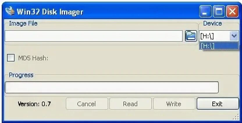 Win32 disk imager