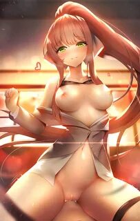 monika (doki doki literature club) drawn by tsukimaru Danbooru.