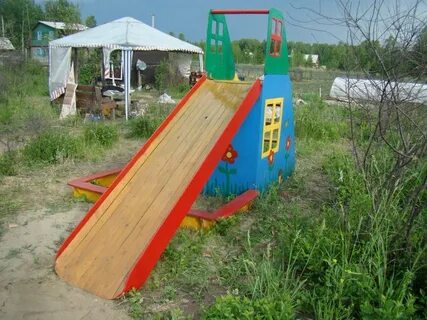 Простая горка своими руками