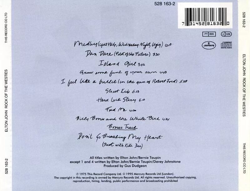 Elton john rock. Elton John Rock of the Westies 1975. Elton John 1975 Rock of the альбом. Rock of the Westies (1975). 1975 Элтон Джон пластинка.