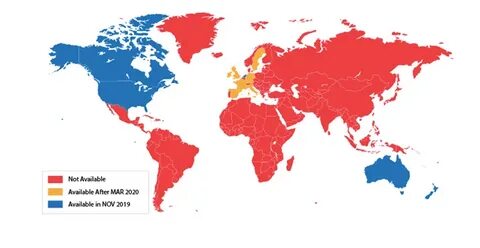 Not available countries