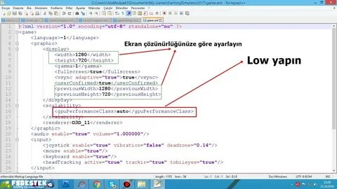 C xml file
