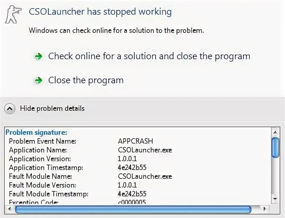 Stopped working ошибка. Stopped working ошибка