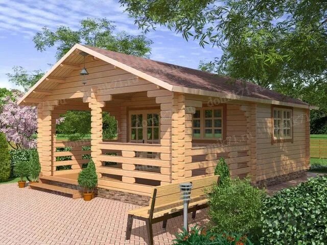 Летняя кухня из бруса проекты Pin on 建 築 Village house design, Cottage style house plans, Building a wooden ho