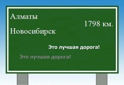 Новосибирск алматы сколько ехать
