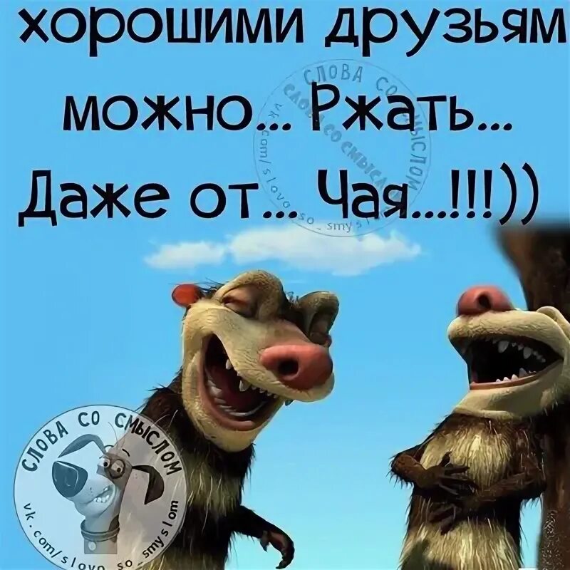 А можно так не ржать. С настоящими друзьями можно ржать даже от чая.