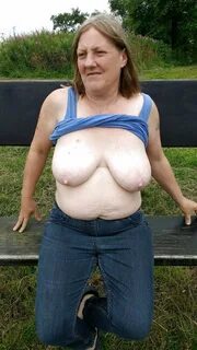 Exposed British Gilf with Huge Saggy Boobs.
