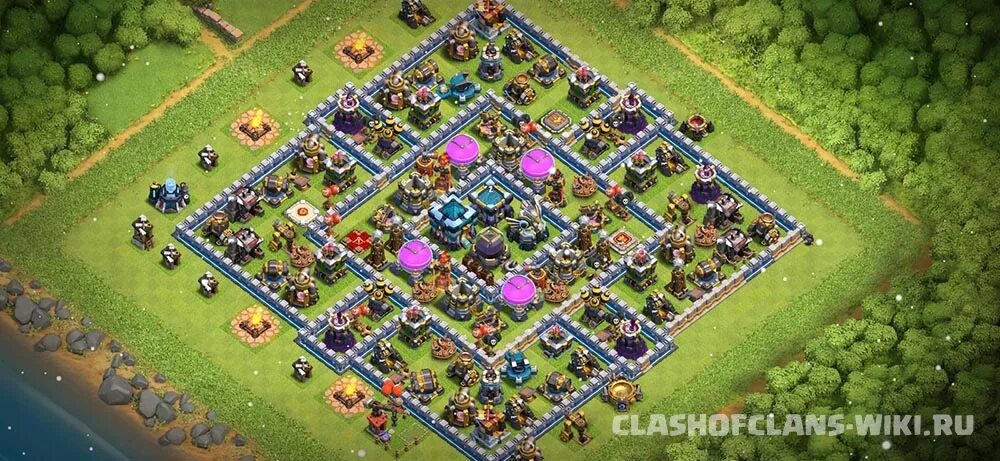 13 тх clash of clans. Фулл 13 ТХ. Базы для 13тх Clash. Планировка ТХ 13 Clash of Clans.