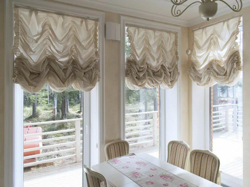 United Curtain Savannah Tie Up Shade, 40 by 63-Inch, Taupe Balloon curtains, Tie