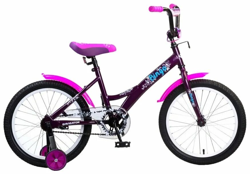 Купить велосипед колеса 18. Велосипед Navigator Bingo 18. Велосипед детский Bingo Navigator 14. Детский велосипед, Navigator Bingo, колеса 18", 10 18098 розовый. Навигатор Бинго велосипед ярко розовый 18.