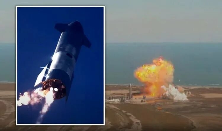 Аварии SPACEX. Starship sn9 упал. Разбитая ракета.