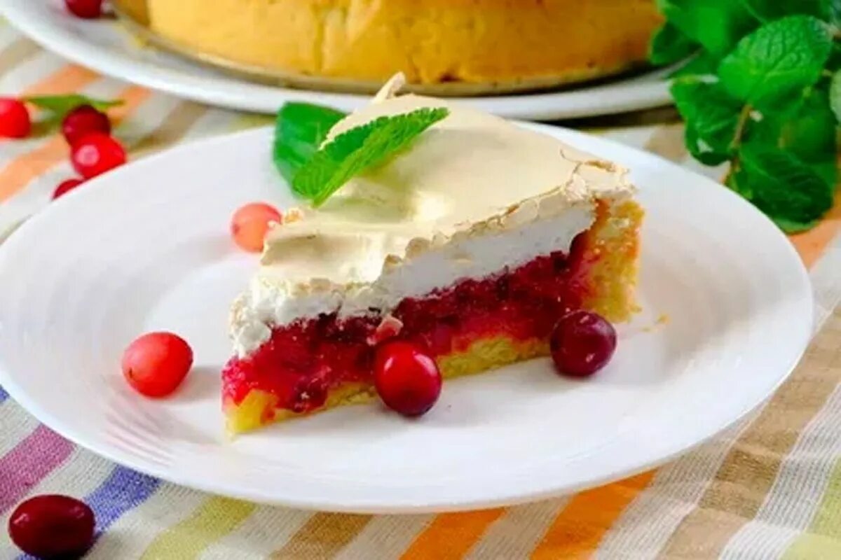 пирог с клюквой из песочного теста