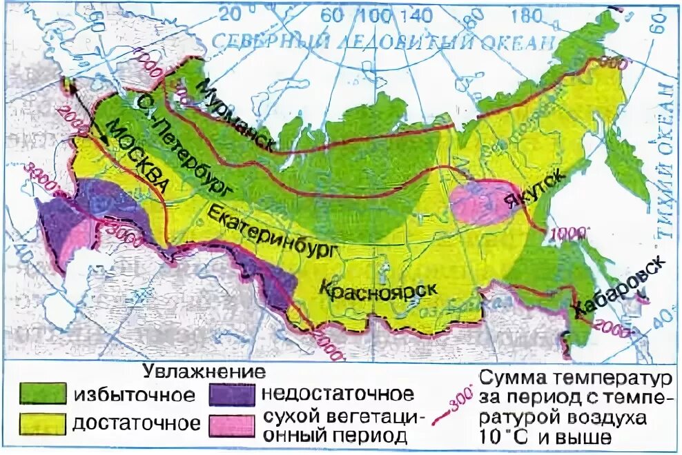 Нанесите на контурную карту лесостепную и степную