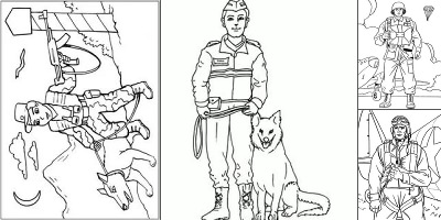 раскраска военные профессии