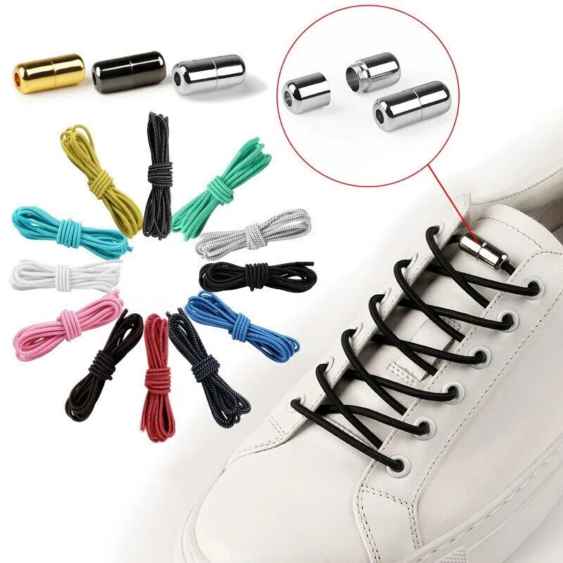 Купить шнурки эластичные. Shoelaces Creative шнурки для кроссовок. Эластичные шнурки для обуви без завязывания, 1 пара. Шнурки эластичные Creative Accessories.