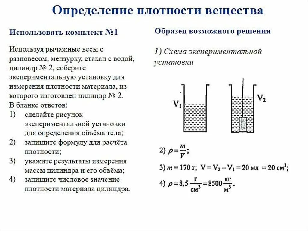 Рисунок экспериментальной установки для определения объёма тела. Измерение плотности вещества. Измерение средней плотности вещества. Определение плотности вещества. Плотности физика огэ