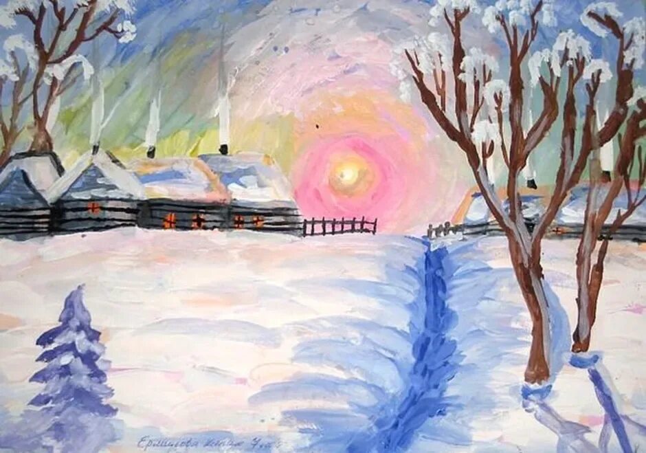 Рисунок к зимнему стихотворению. Рисунок на тему зимнее утро. Рисунок на тему зимний вечер. Зимний вечер рисование. Детский рисунок на тему зимний вечер.