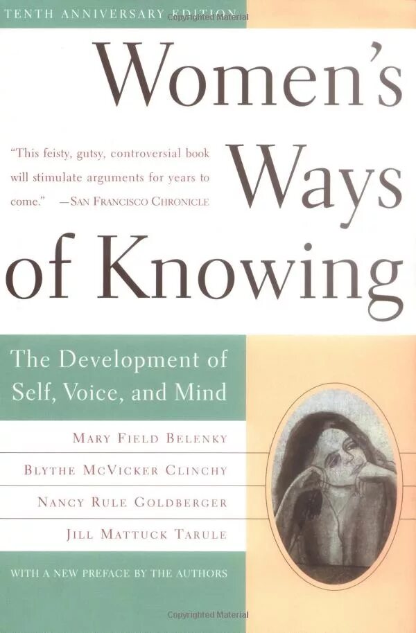 Ways of knowing. Ways women book. Women's ways of knowing : the Development of self, Voice, and Mind / m.f. Belenky. Woman know. Know your books