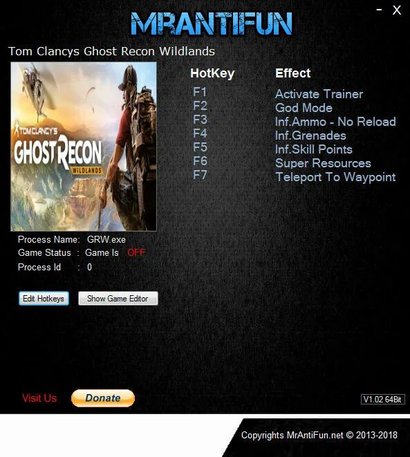 Читы tom clancy s. Tom Clancy's Ghost Recon Wildlands коды. Ghost Recon Wildlands трейнер. Чит коды на Ghost Recon. Tom Clancy's Ghost Recon Wildlands трейнер.