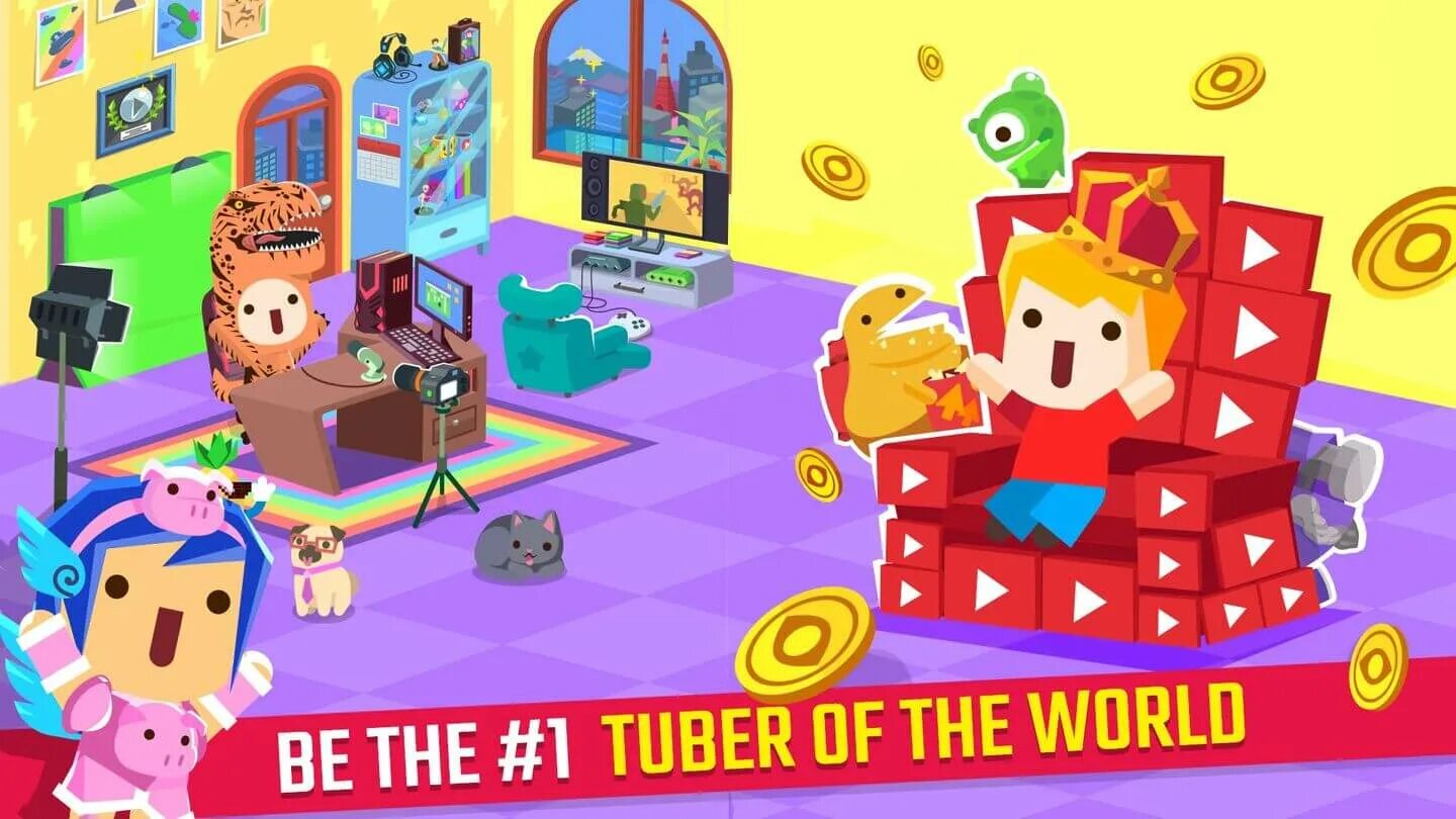 Игра ютубера vlogger go. Блоггер го вирал. vlogger go viral clicker. vlogger go viral: idle кликер. viral игра.