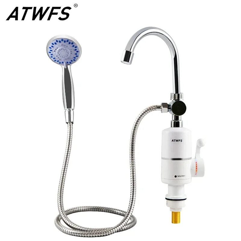 ATWFS водонагреватель проточный. Проточный водонагреватель электрический для душа на кран. Водонагреватель, 3000вт 220в. Проточный нагреватель воды электрический для душа.