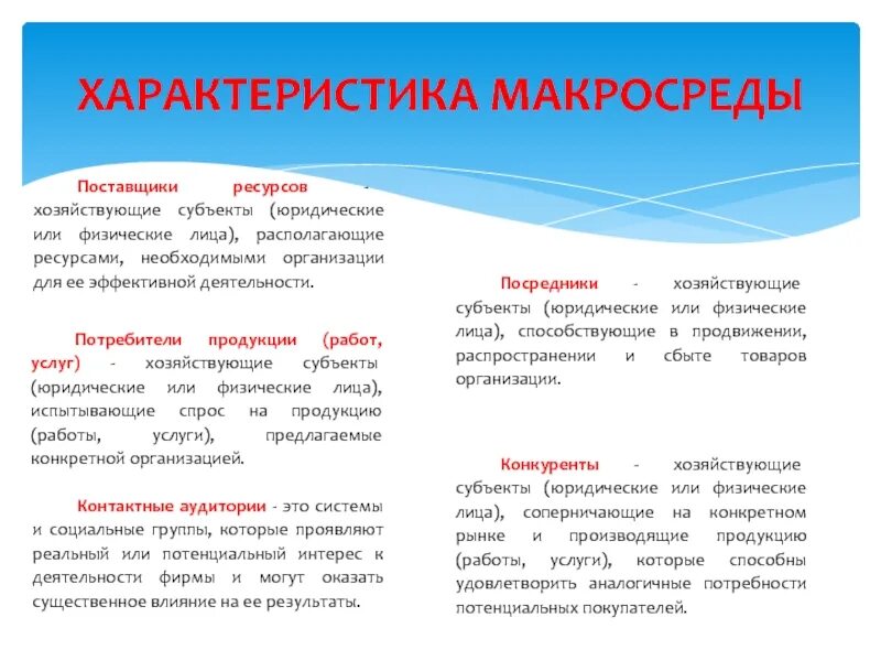 Характеристика макросреды. Параметр макросреды. Характеристика факторов макросреды. Описание макросреды предприятия. Группа или ресурс находится