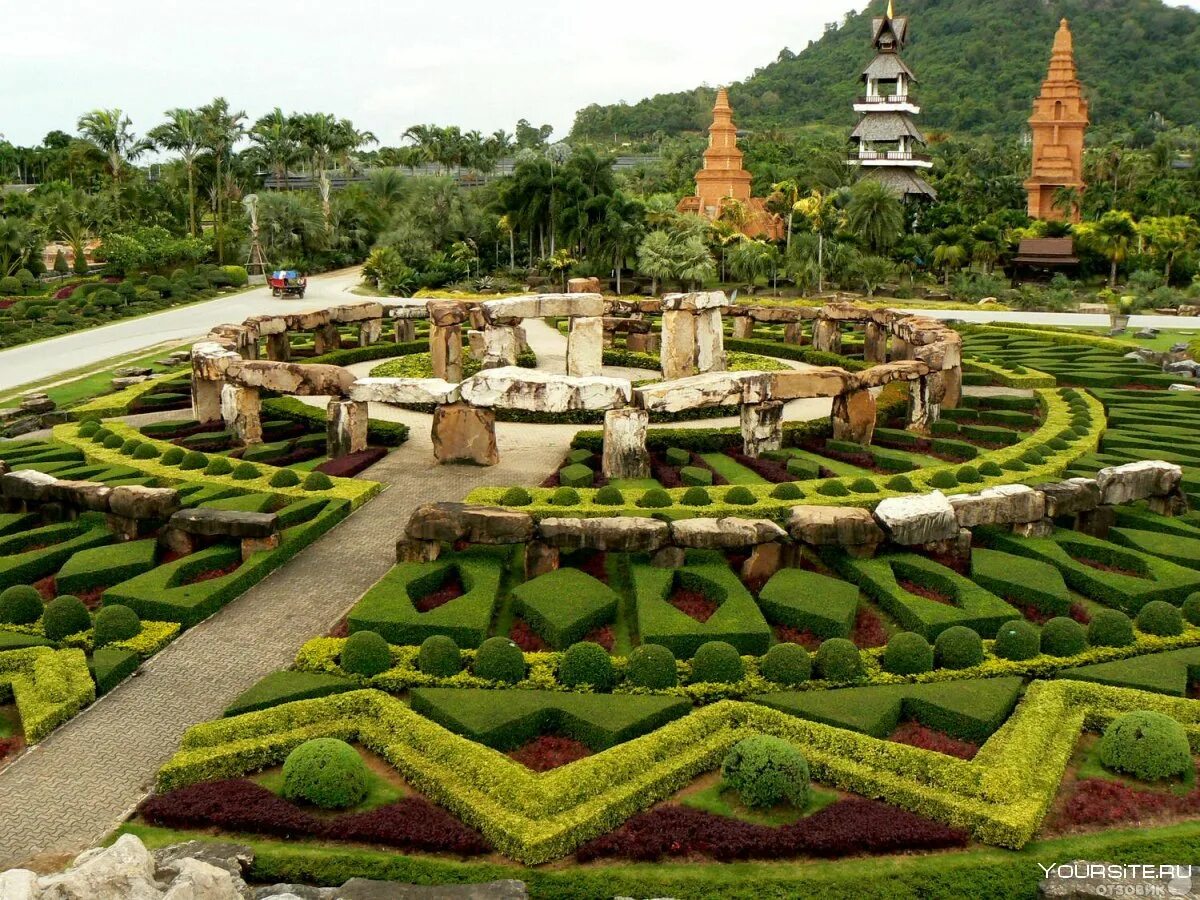Сад Нонг Нуч (Таиланд). Парк Нонг Нуч в Паттайе. Ботанический сад Нонг Нуч. Храм рассвета Бангкок парк Нонг Нуч.