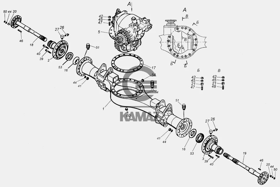 poluosi-kamaz-4310 - Ремонт и комплектующие. РИК24.РФ