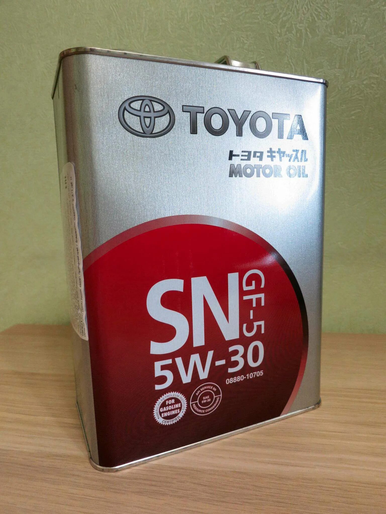 Масло sn gf 5 5w 30. Toyota SN 5w-30. Toyota SN/gf-5 5w-30 4л. Toyota SN 5w-30 4 л. Toyota Motor Oil SN 5w-30.