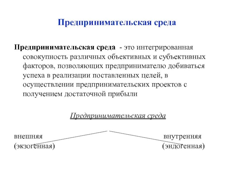 Интегральная совокупность. Среда — это совокупность факторов. Внутренняя деятельность предприятия. Внешние и внутренние условия развития предпринимательства. Внешняя деятельность.