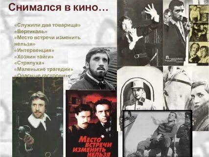 Фильмография высоцкого