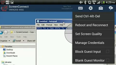 Screen connect