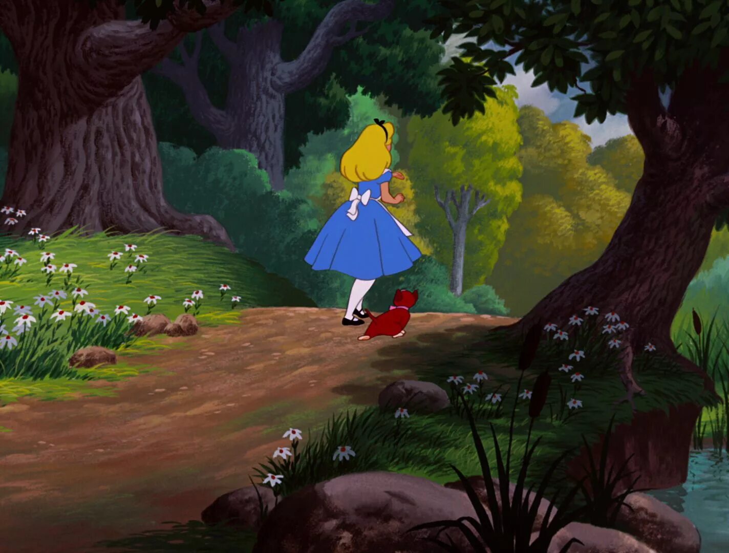 Алиса стоп игра. Алиса в стране чудес 1951. Алиса Дисней 1951. Алиса в стране чудес 1951 лес.
