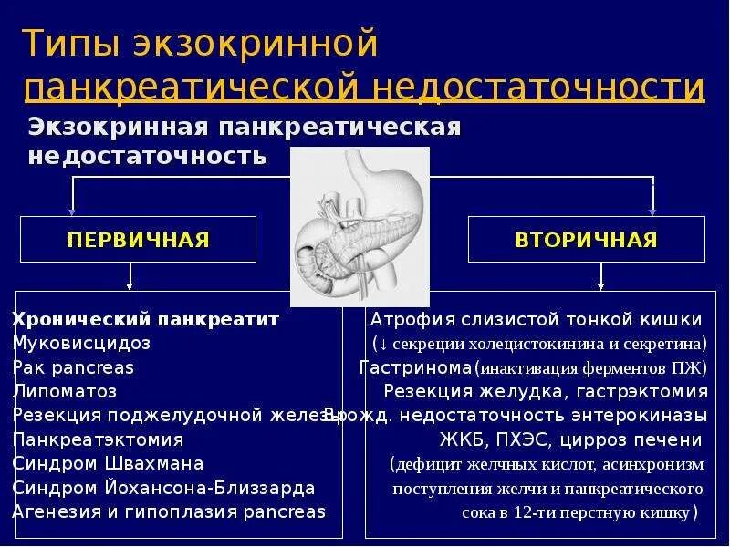 Нарушение экзокринной функции поджелудочной железы. Панкреатическая гипертензия. Экзокринная недостаточность. Эндо и экзокринная функция поджелудочной железы. Заместительная терапия при хроническом панкреатите