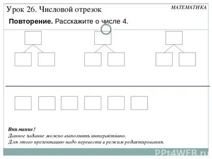 Числовой отрезок 1 класс петерсон