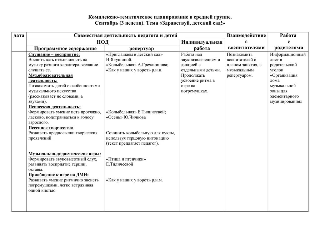 Комплексное тематическое планирование в средней группе. Планирование на каждый день сентябрь старшая группа. Календарно-тематическое планирование в средней группе. Календарное планирование в средней группе.