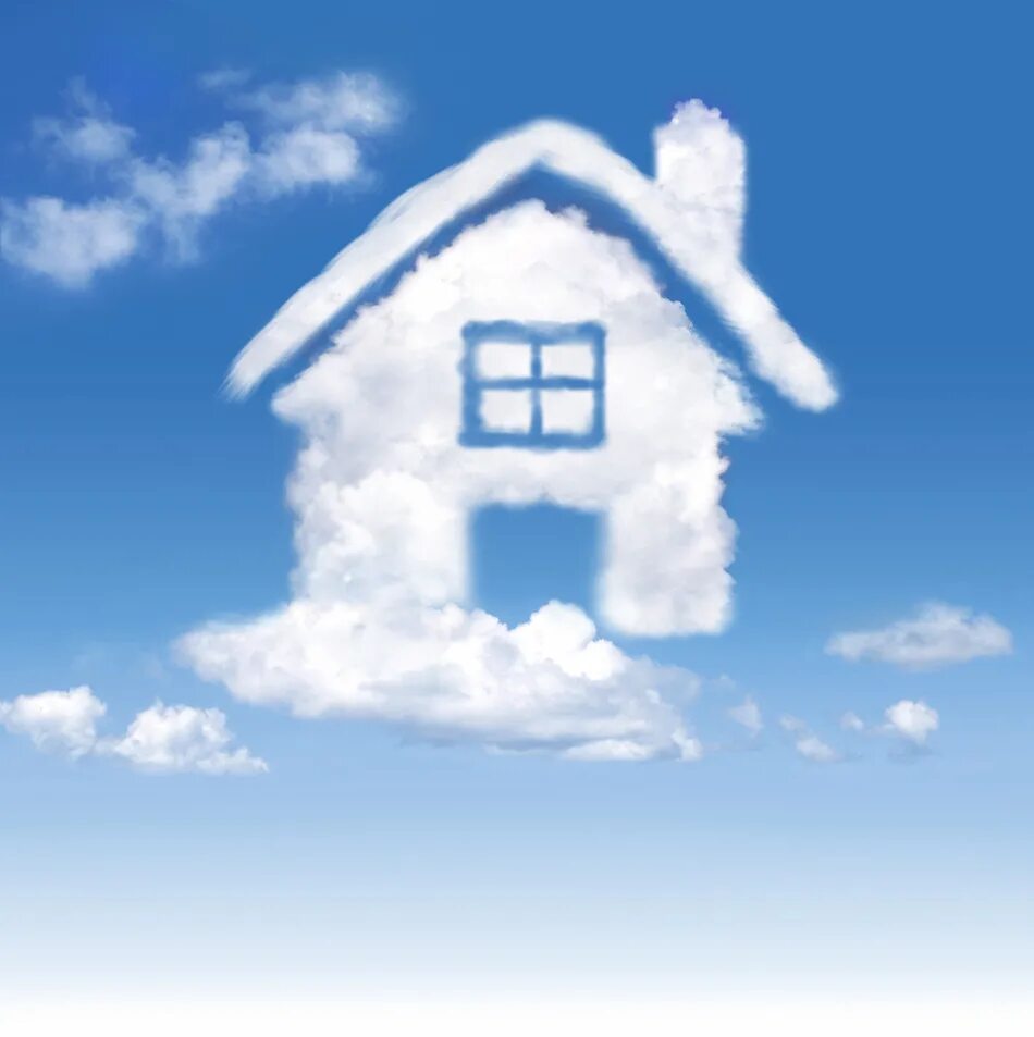 Белые облака и дом. Дом в облаках. Дом из облаков. Облака в виде домика. Иллюстрация домик в облаках.