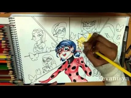 Рисовка леди баг и супер кот 6