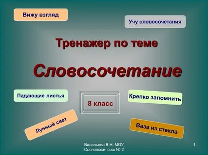 Сияние словосочетание