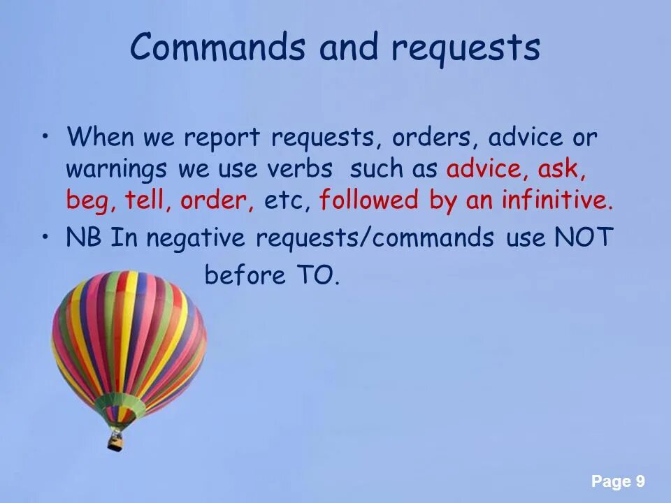 Reported Speech Commands and requests. Reported requests and Commands правило. Reported questions Commands and requests правило. Reported Commands примеры.