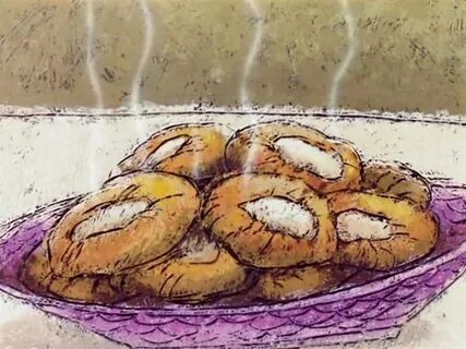 Малыш съедает 2 плюшки